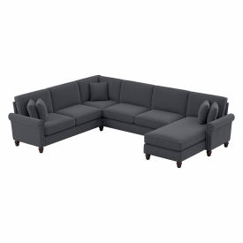 Bush Ind Inc CVY127BDGM-03K Bush Business Furniture Coventry U Shaped Sectional Couch, 128"W x 99"D x 35-3/4"H, Dark Gray image.