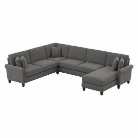 Bush Ind Inc CVY127BFGH-03K Bush Business Furniture Coventry U Shaped Sectional Couch, 128"W x 99"D x 35-3/4"H, French Gray image.