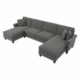 Bush Ind Inc CVY130BFGH-03K Bush Business Furniture Couch w/ Double Chaise Lounge, 131"W x 62-3/16"D x 35-3/4"H, French Gray image.