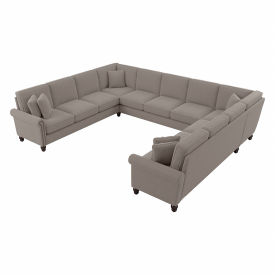 Bush Ind Inc CVY135BBGH-03K Bush Business Furniture Coventry U Shaped Sectional Couch, 137"W x 111"D x 35-3/4"H, Beige image.