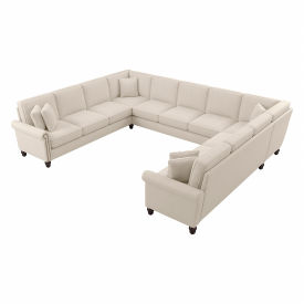 Bush Ind Inc CVY135BCRH-03K Bush Business Furniture Coventry U Shaped Sectional Couch, 137"W x 111"D x 35-3/4"H, Cream image.