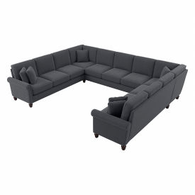 Bush Ind Inc CVY135BDGM-03K Bush Business Furniture Coventry U Shaped Sectional Couch, 137"W x 111"D x 35-3/4"H, Dark Gray image.