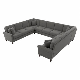 Bush Ind Inc CVY135BFGH-03K Bush Business Furniture Coventry U Shaped Sectional Couch, 137"W x 111"D x 35-3/4"H, French Gray image.