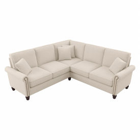 Bush Ind Inc CVY86BCRH-03K Bush Business Furniture Coventry L Shaped Sectional Couch, 87"W x 87"D x 35-3/4"H, Cream image.
