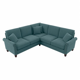 Bush Ind Inc CVY86BTBH-03K Bush Business Furniture Coventry L Shaped Sectional Couch, 87"W x 87"D x 35-3/4"H, Turkish Blue image.