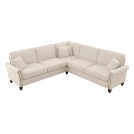 Bush Ind Inc CVY98BCRH-03K Bush Business Furniture Coventry L Shaped Sectional Couch, 99"W x 99"D x 35-3/4"H, Cream image.