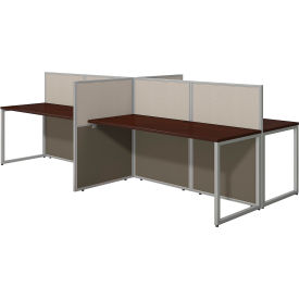 Bush® Easy Office 4-Person Straight Workstation 60""W Open Office