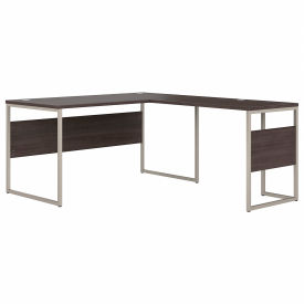 Bush Ind Inc HYB027SG Bush Business Furniture Hybrid L Shaped Table Desk, 59-7/16"W x 71-5/16"D x 29-15/16"H, Storm Gray image.