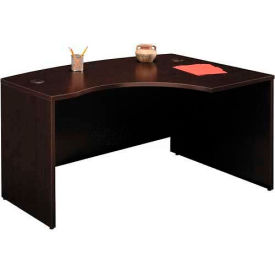 Bush Ind Inc WC12922 Bush Furniture Right Hand Wood Desk with Bow Front - Mocha Cherry - Series C image.