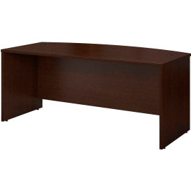 Bush Ind Inc WC12946 Bush Furniture Wood Desk Shell with Bow Front - 72" - Mocha Cherry - Series C image.