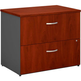 Bush Ind Inc WC24454CSU Bush Furniture Lateral File Cabinet, 2 Drawer with Single Handle Pulls - Hansen Cherry - Series C image.
