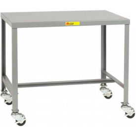 Little Giant MT1-1824-18-3R Little Giant® Mobile Machine Table W/ Shelf, Steel Square Edge, 24"W x 18"D x 18"H, Gray image.