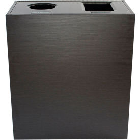 Busch Systems International Inc 100832 Busch Systems Aristata Double Recycling & Trash Can, Cans & Bottles/Waste, 30 Gallon, Black image.