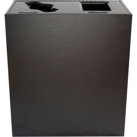 Busch Systems International Inc 100833 Busch Systems Aristata Double Recycling & Trash Can, Mixed Recyclables/Waste, 30 Gallon, Black image.