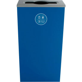 Spectrum Cube Slim - Mixed Recyclables, 10 Gallon - Blue view 2