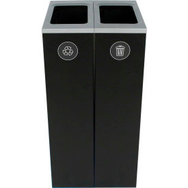 Spectrum Double Cube Slim - Recycling/Waste, 20 Gallon - Black view 2