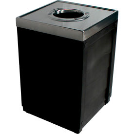 Evolve Cube Recycling Can, Cans & Bottles, 50 Gallon, Black view 2