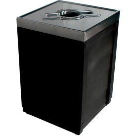 Busch Systems International Inc 101238 Busch Systems Evolve Cube Recycling Can, Multiple Recyclables, 50 Gallon, Black image.