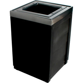 Busch Systems International Inc 101291 Busch Systems Evolve Cube Trash Can, 50 Gallon, Black image.