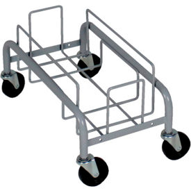 Busch Systems International Inc 103746 Busch Systems Waste Watcher Metal Single Dolly, Gray image.