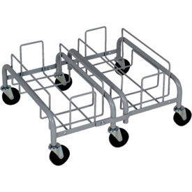 Waste Watcher Metal Double Dolly, Gray view 2