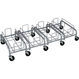 Busch Systems Waste Watcher Metal Quad Dolly Gray 