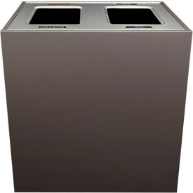 Busch Systems International Inc 104146 Busch Systems Aristata Double XL Recycling & Trash Can, Cans & Bottles/Waste, 56 Gallon, Slate image.