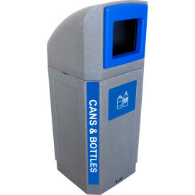 Outdoor Octo Container - Cans & Bottles, 32 Gallon - Graystone/Blue view 2