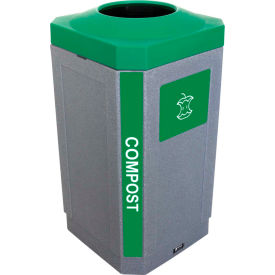 Busch Systems International Inc 104454 Busch Systems Indoor Octo Container - Compost, 32 Gallon - Graystone - 104454 image.