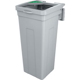 Busch Systems® Rise Organics Single Waste Container 13-11/16"W x 12-7/8"D x 27-1/2"H Gray 
