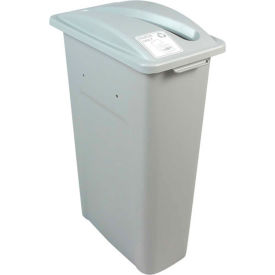 Busch Systems International Inc 101025 Busch Systems Waste Watcher Single - Paper Only, 23 Gallon, Gray - 101025 image.