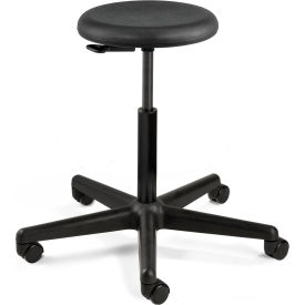 Bevco® Versa Stool Polyurethane Seat Backless 23" - 33"H Seat Black 