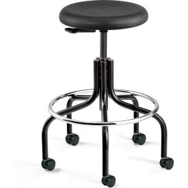 Bevco® Versa Backless Polyurethane Stool 24" - 29"H Seat Black 