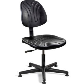 Bevco Precision Manufacturing Co 7000D Bevco 7000D Dura Polyurethane Chair, Black Nylon Base, Mushroom Glides, Black image.