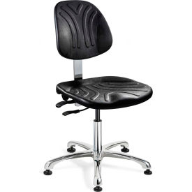 Bevco 7051D Dura Polyurethane Chair Aluminum Base Mushroom Glides Black 