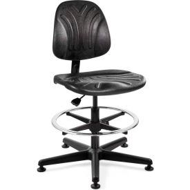 Bevco Precision Manufacturing Co 7300D Bevco 7300D Dura Polyurethane Chair, Black Nylon Base, Mushroom Glides, Black image.