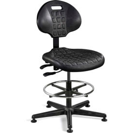 Bevco Precision Manufacturing Co 7301-BLK Bevco 7301-BLK Everlast Polyurethane Chair, Black Nylon Base, Mushroom Glides image.