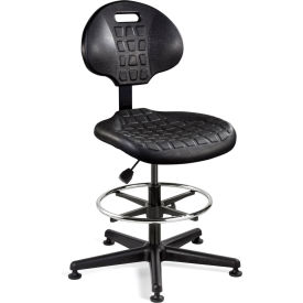 Bevco Precision Manufacturing Co 7500-BLK Bevco 7500-BLK Everlast Polyurethane Chair, Black Nylon Base, Mushroom Glides image.