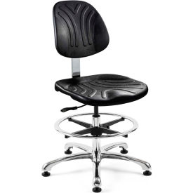 Bevco 7550D Dura Polyurethane Chair, Aluminum Base, Mushroom Glides, Black
