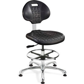 Bevco 7550E Everlast E Polyurethane ESD Chair Aluminum Base ESD Mushroom Glides Black