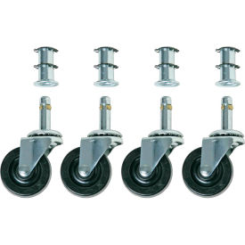 Bevco Precision Manufacturing Co CAR4-2I Bevco CAR4-2I Single 2" Rubber Wheel Casters, Set of 4, for Model 1411 image.
