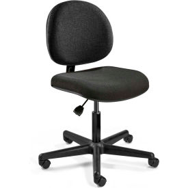 Bevco Precision Manufacturing Co V4007HC Bevco Fabric Office Chair - Desk-Height with Casters - Black - Lexington Series image.
