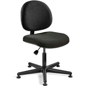 Bevco Precision Manufacturing Co V4007MG Bevco Fabric Office Chair - Desk-Height with Glides - Black - Lexington Series image.