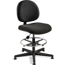 Lexington Economy Fabric Chair, Armless, Non-Tilt, 20" - 27-1/2"H Seat, Black view 2