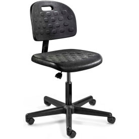 Bevco Precision Manufacturing Co V7007HC Bevco Polyurethane Office Chair - Desk-Height with Casters - Black - Breva Series image.