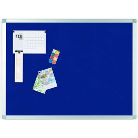 MasterVision Ayda Blue Felt Bulletin Board 36" X 48" Aluminum Frame 