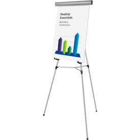 Bi-Silque Visual Communication Products  FLX09102MV MasterVision 3-Leg Lightweight Telescoping Display Easel, Silver image.