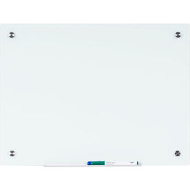 Bi-Silque Visual Communication Products  GL040107 MasterVision River Magnetic Glass Dry-Erase Board, 24"W x 18"H image.