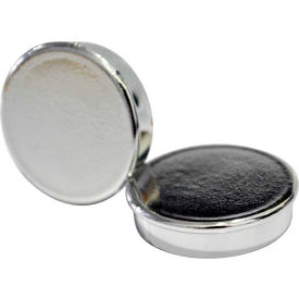Bi-Silque Visual Communication Products  IM130809 MasterVision Super Silver Magnets, 1" Diameter, Pack of 10 image.
