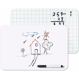 Bi-Silque Visual Communication Products  MB8034397R MasterVision Dry-Erase Lapboard, Reversible Plain and Gridded Surface, 8.25" x 12", Non-Magnetic image.
